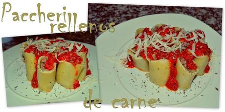 Paccheri rellenos de carne