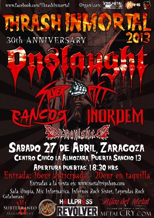 CAMBIO DE SALA DEL THRASH INMORTAL 2013