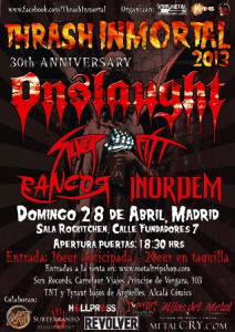 CAMBIO DE SALA DEL THRASH INMORTAL 2013