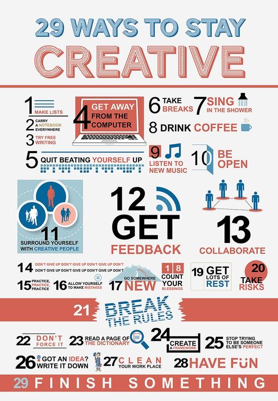 29 maneras de permanecer creativo