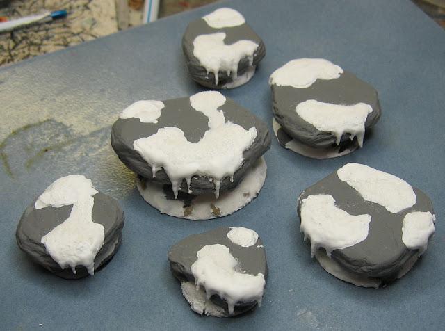 James Wappel Miniature Painting: Rock on!  Using more rocks to make rocks....