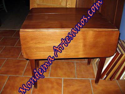 Restauracion de mesa con alas abatibles