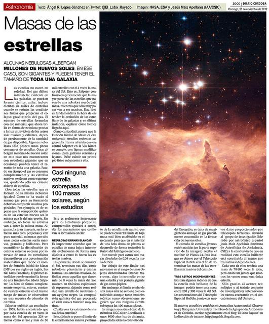 Zoco Astronomía: Las masas de las estrellas