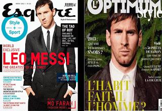 Lionel Messi,  tapa de 'L'Optimum Style' y 'Esquire'