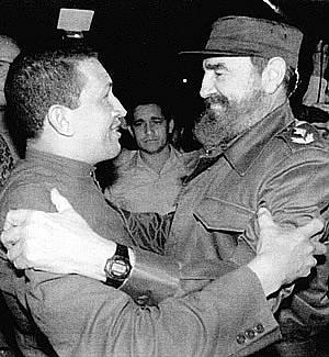 Hugo Chávez y Fidel Castro.