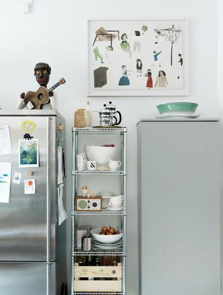 Una preciosa casa de estilo nórdico (con toques de verde menta)