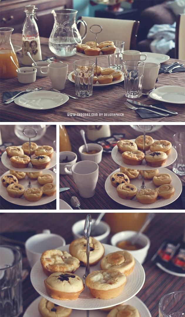 Desayuno de reyes - bollo de pancake o tortita americana