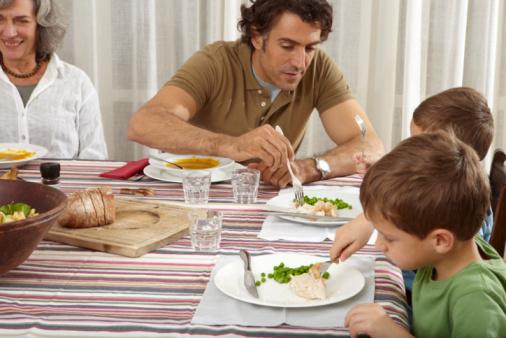 Comida saludable família