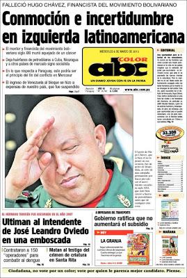 La muerte de Chávez en la prensa internacional