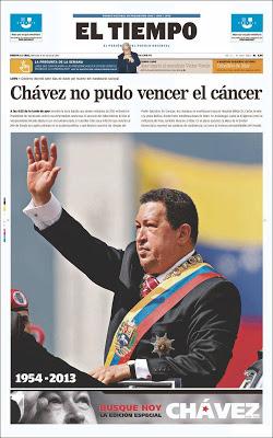 La muerte de Chávez en la prensa internacional