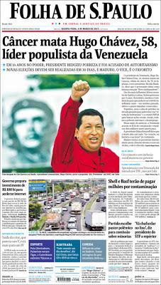 La muerte de Chávez en la prensa internacional