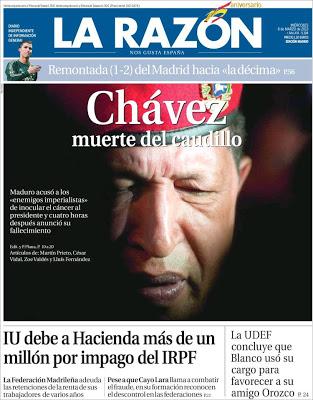 La muerte de Chávez en la prensa internacional