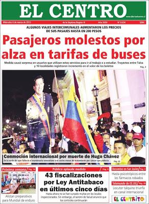 La muerte de Chávez en la prensa internacional