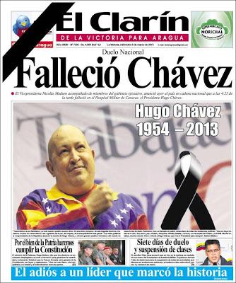 La muerte de Chávez en la prensa internacional