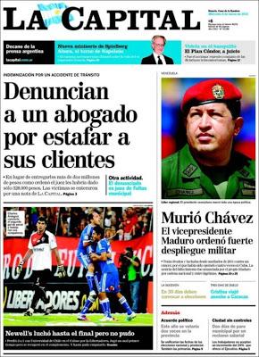 La muerte de Chávez en la prensa internacional
