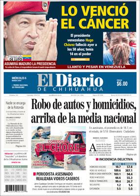 La muerte de Chávez en la prensa internacional