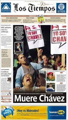 La muerte de Chávez en la prensa internacional