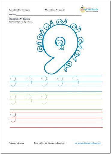 Trazar el número 9 Trazar el número 9