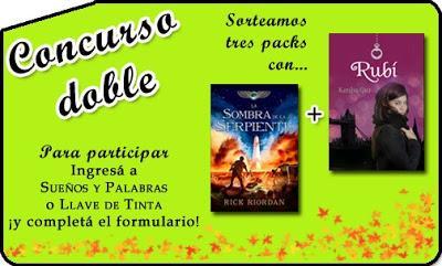 ¡Concurso doble! Ganá Rubí + La sombra de la serpiente