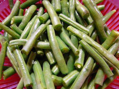 Chauchas o judias verdes con salsa de soja y sesamo