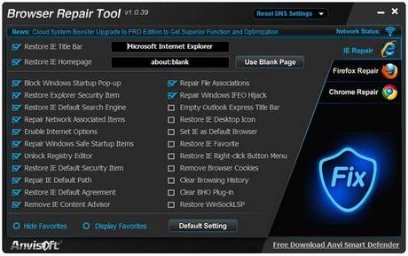 Anvi Browser Repair Tool, repara navegadores y configuración de DNS atacados por malware anvi-browser-repair-tool