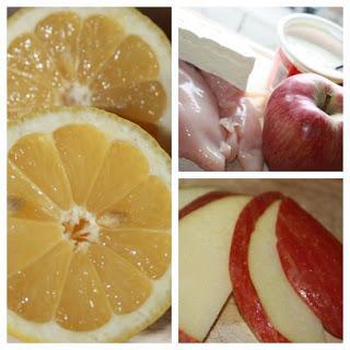 ensalada con Camembert y pechuga de pollo / Camembert-Salat mit Putenbrust