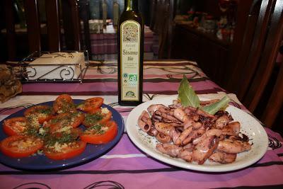 Chipirón con aceite de sesamo Chipirón con aceite de sesamo