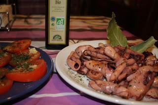 Chipirón con aceite de sesamo Chipirón con aceite de sesamo