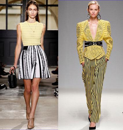 ss13 amarillo balenciaga balmain Tendencias de la temporada: amarillo