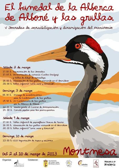 Grullas y tapas en Montmesa! (Huesca)