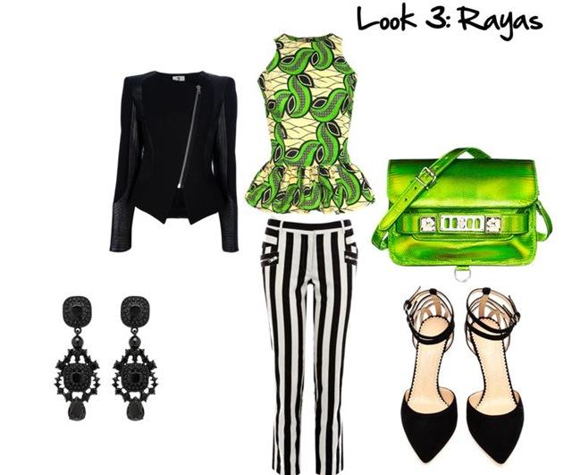 Look 3. Rayas