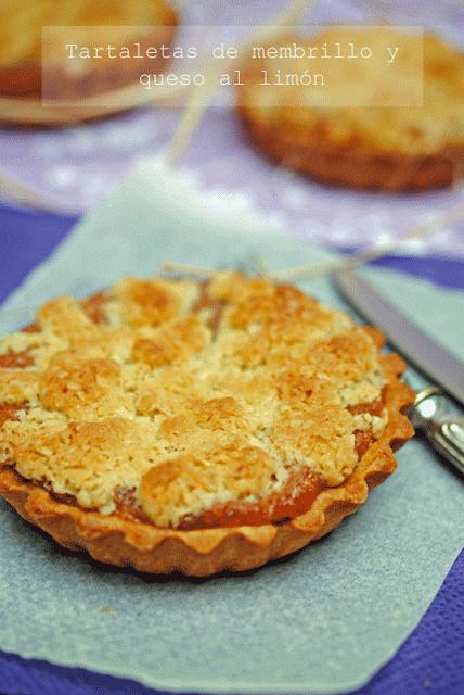 Tartaletas de membrillo y queso al limón