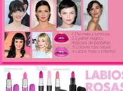 Maquillaje: labios rosas