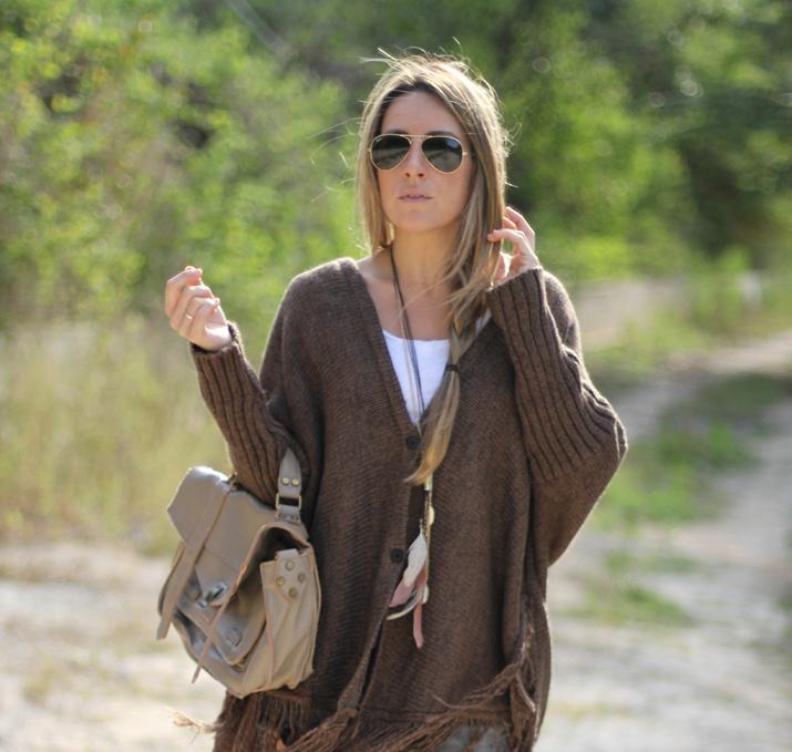 FRINGED PONCHO