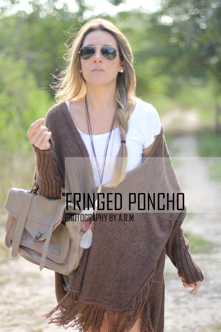 FRINGED PONCHO