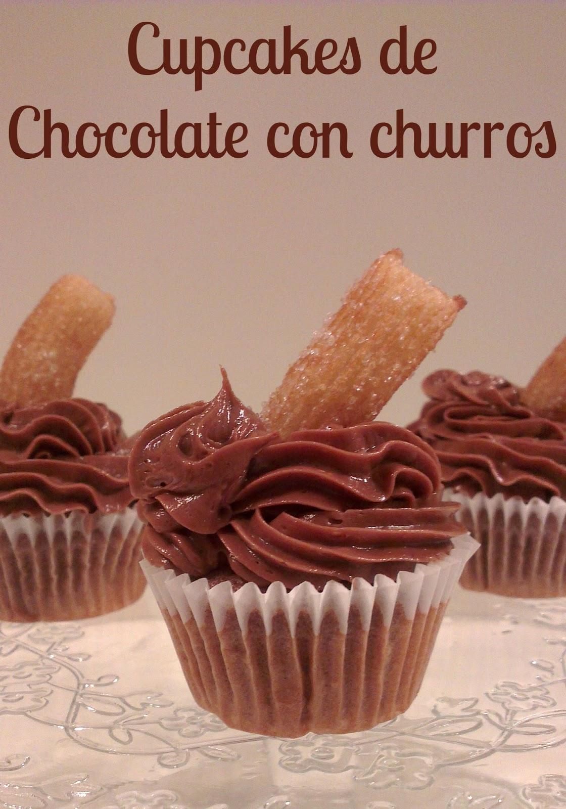 ♥ CUPCAKES DE CHOCOLATE CON CHURROS!! Nº 16 DEL RETO!!