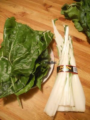 Lasañas con pencas de acelga