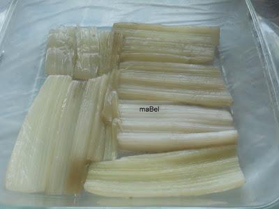 Lasañas con pencas de acelga
