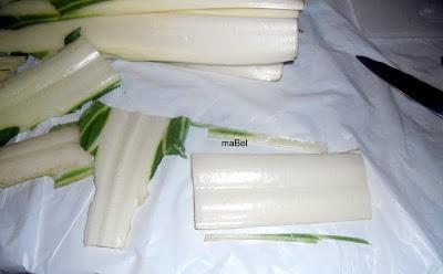 Lasañas con pencas de acelga