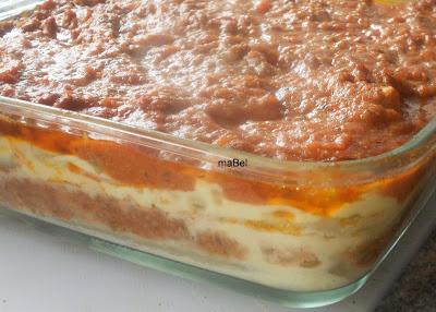 Lasañas con pencas de acelga