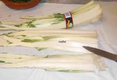 Lasañas con pencas de acelga