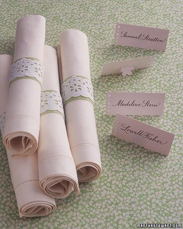 Servilletas con encaje