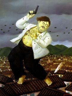 La muerte de Pablo Escobar, del artista colombiano Fenando Botero
