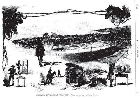 la ilustracion -  12 01 1890 - grabado bufalo bill