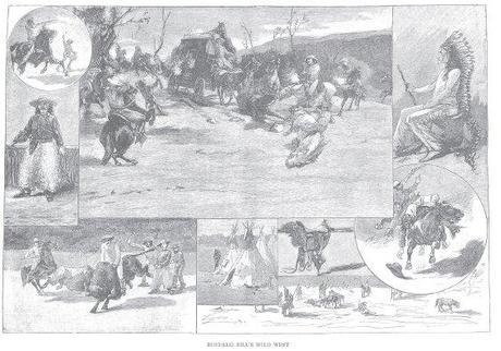 la ilustracion catalana - 31 12 1889 - grabado buffalo bill