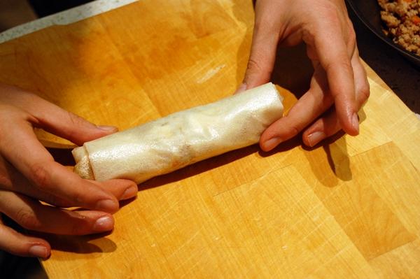Rollitos de primavera caseros paso a paso