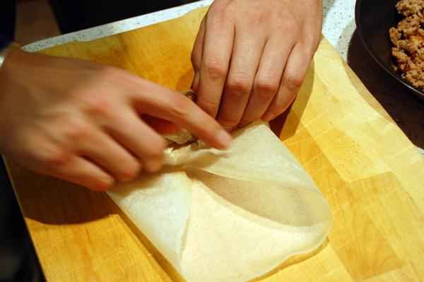 Rollitos de primavera caseros paso a paso