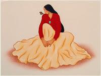 pintor carl gorman, la mujer tiene una gran importancia en la sociedad Navajo