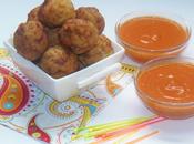 Albondigas carne adobada salsa piquillos