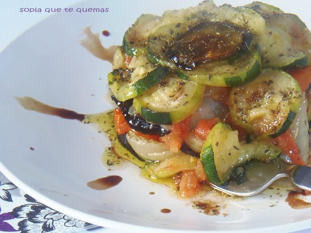 VERDURAS ASADAS CON VINAGRETA (Ratatoille)